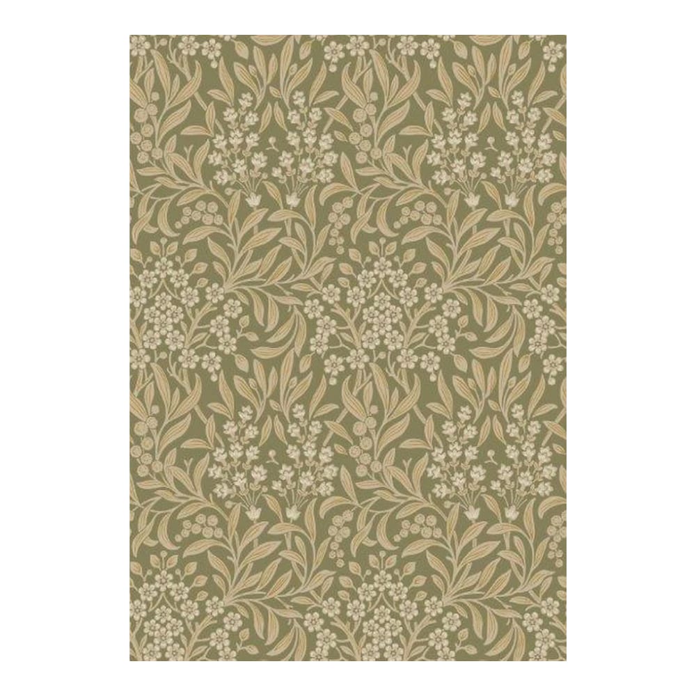 borastapeter behang bloemen olijfgroen - 53 cm x 10.05 m - 660023 Sanders &amp; Sanders