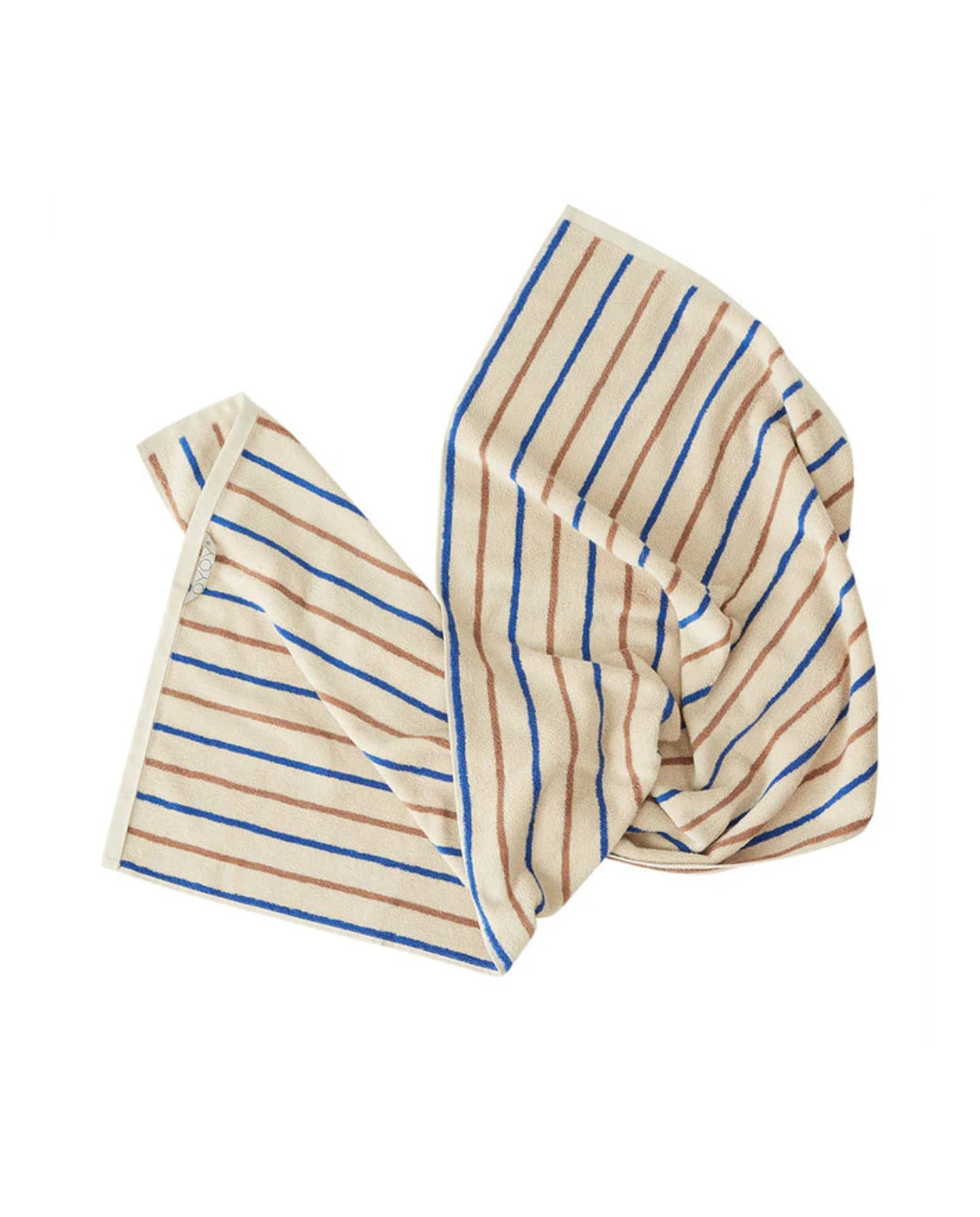 Organisch katoenen Raita handdoek van OYOY, 100x100x150 cm (lxbxh) €68,- (shop.vtwonen.nl). vtwonen