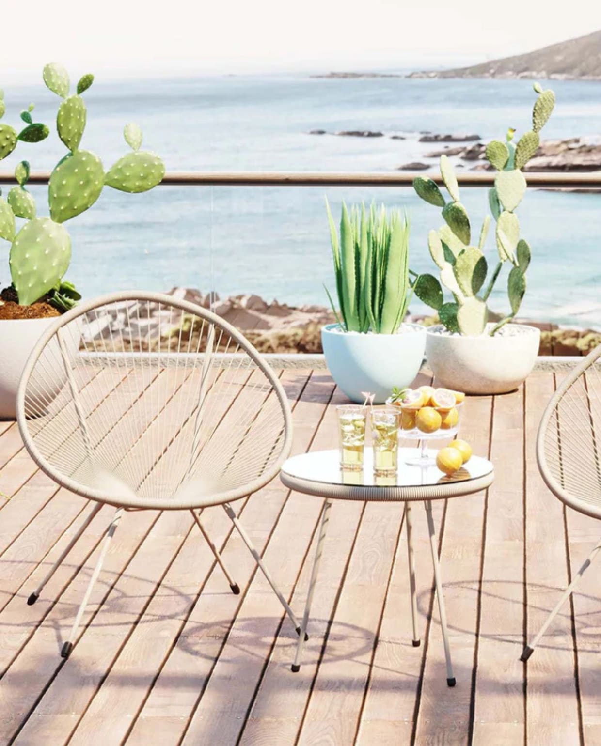 Shop via shop.vtwonen.nl: Kare Design tuin bijzettafel Acapulco, staal, gevlochten kunststof en glas, beige, 50x50 cm (Øxh) € 86,90. Kare Design