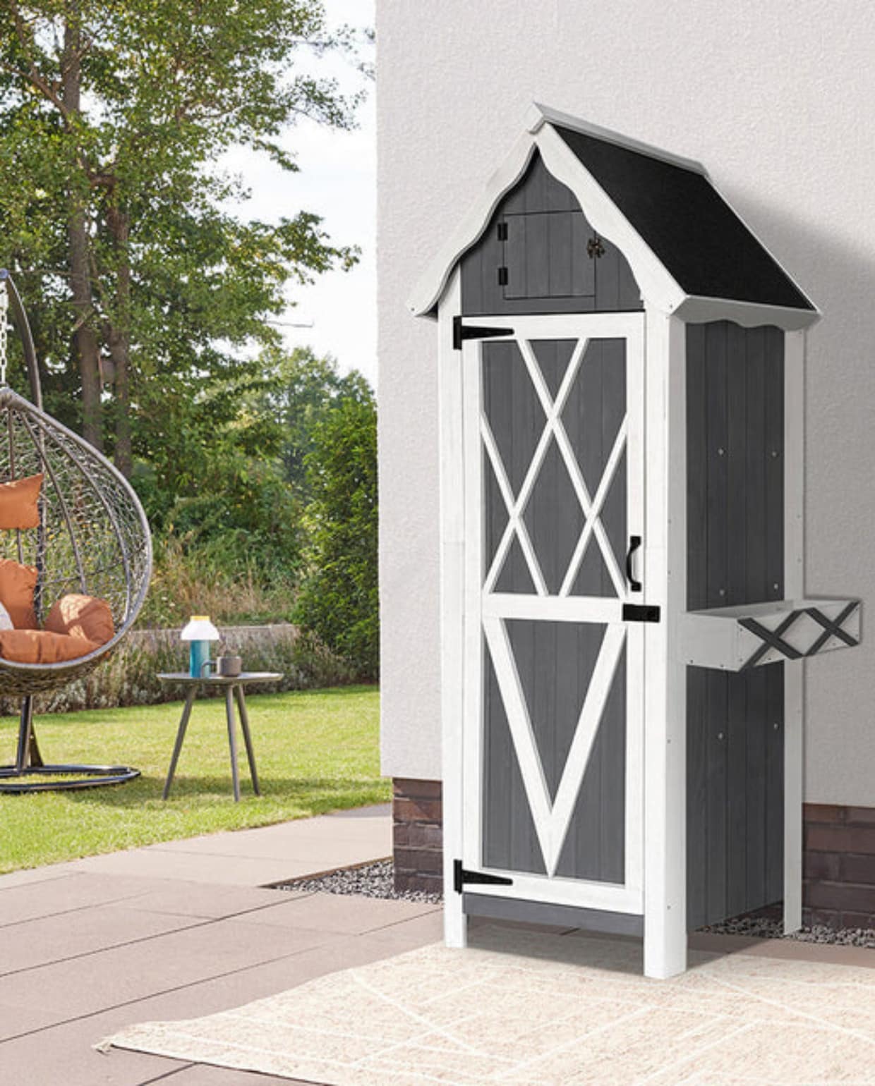 Shop op shop.vtwonen.nl: Home Deluxe tuinkast Yana XL, hout, 77x54x179 cm (bxdxh) € 179,-. Home Deluxe