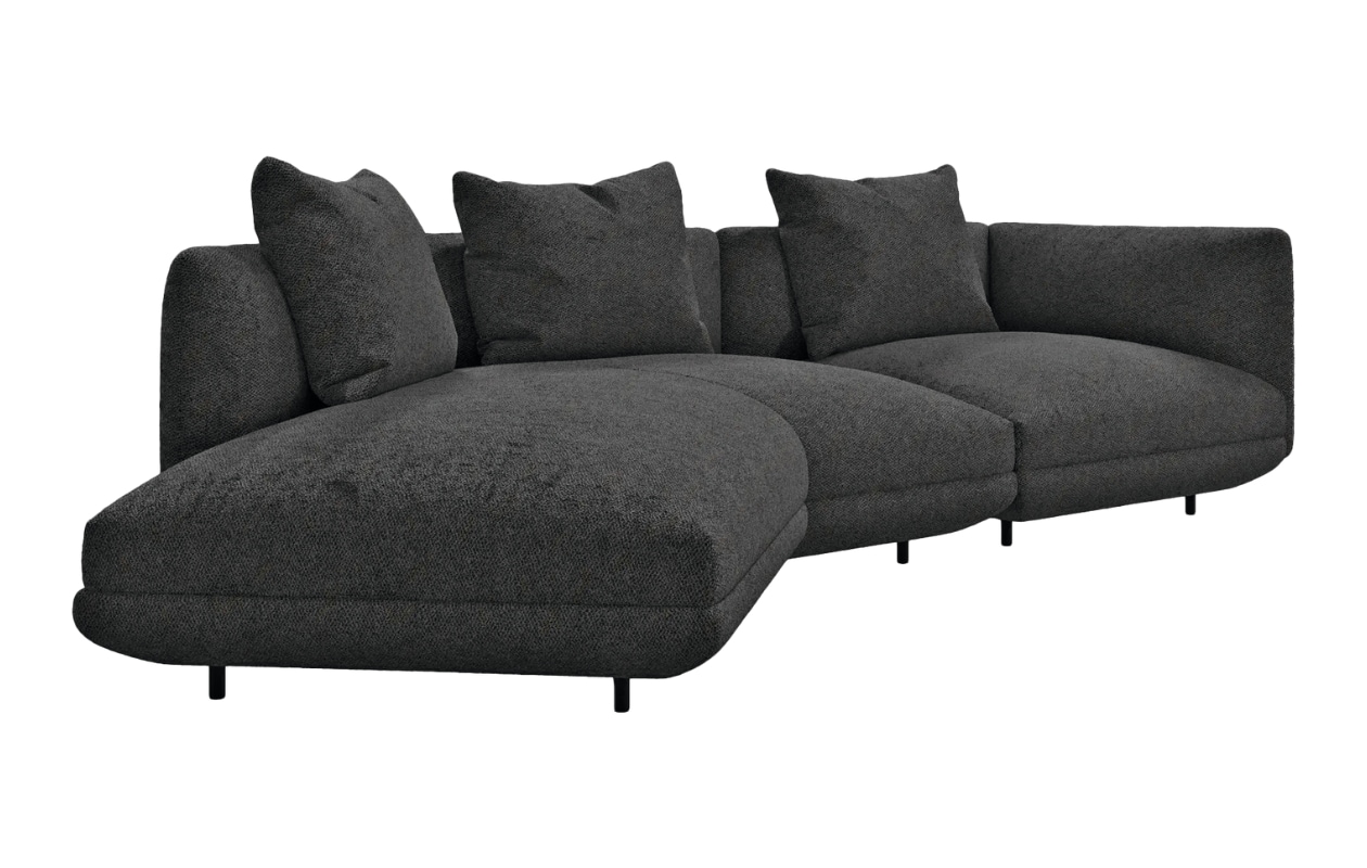Bo Concept bank Salamanca, ontworpen door Henrik Pedersen, 331x186x94 cm (bxdxh) vanaf € 5413,65 (boconcept.com). stijlvol wonen 8-2025 | tekst Lisette Gerbrands