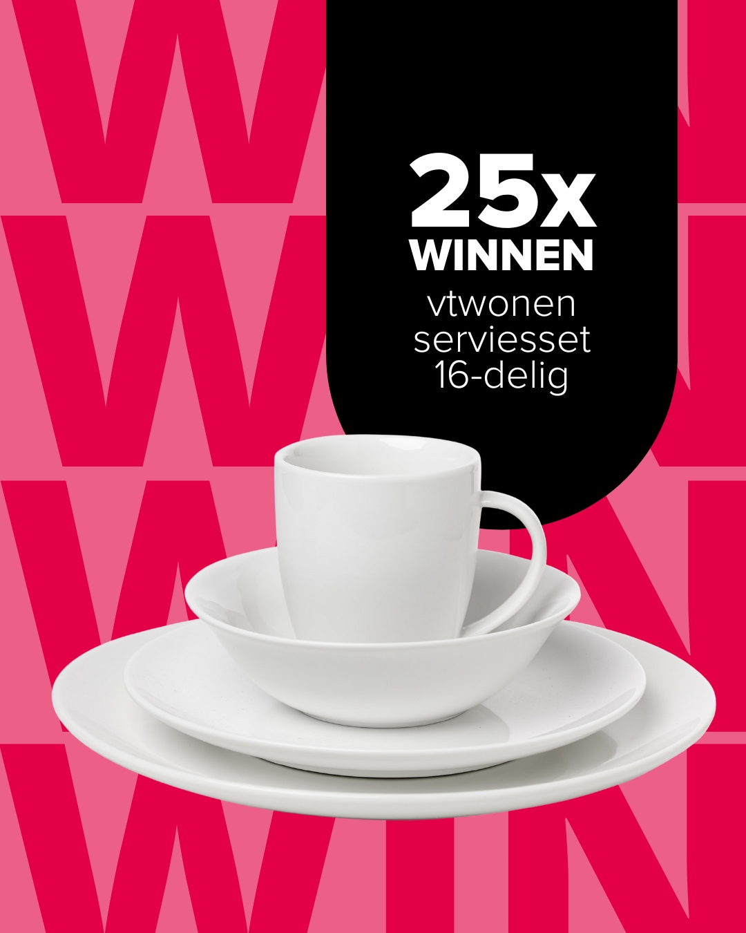 Shop op shop.vtwonen.nl: divers vtwonen servies, porselein, wit, bijvoorbeeld mokken met oor, 250 ml, set van 6 € 25,-. vtwonen