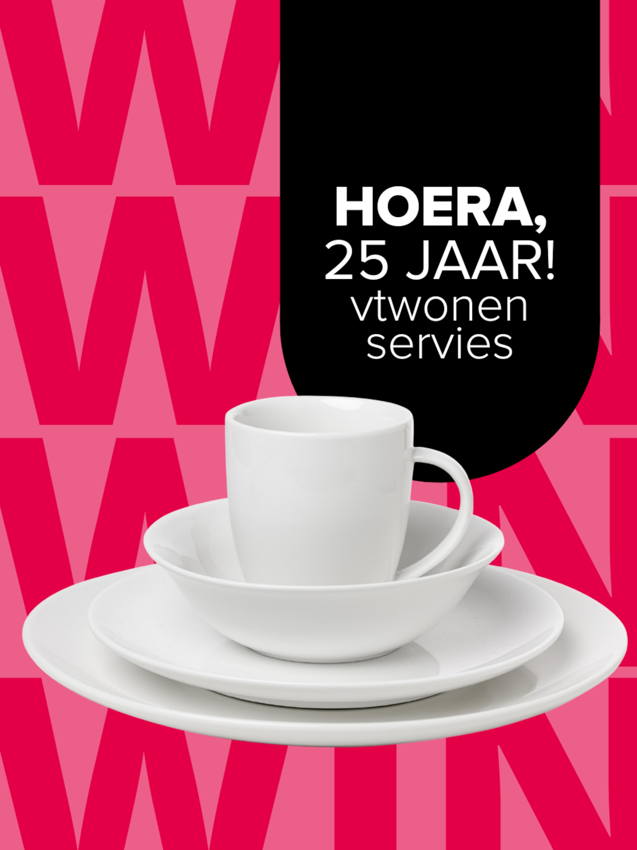 witte vtwonen basisservies bestaat 25 jaar