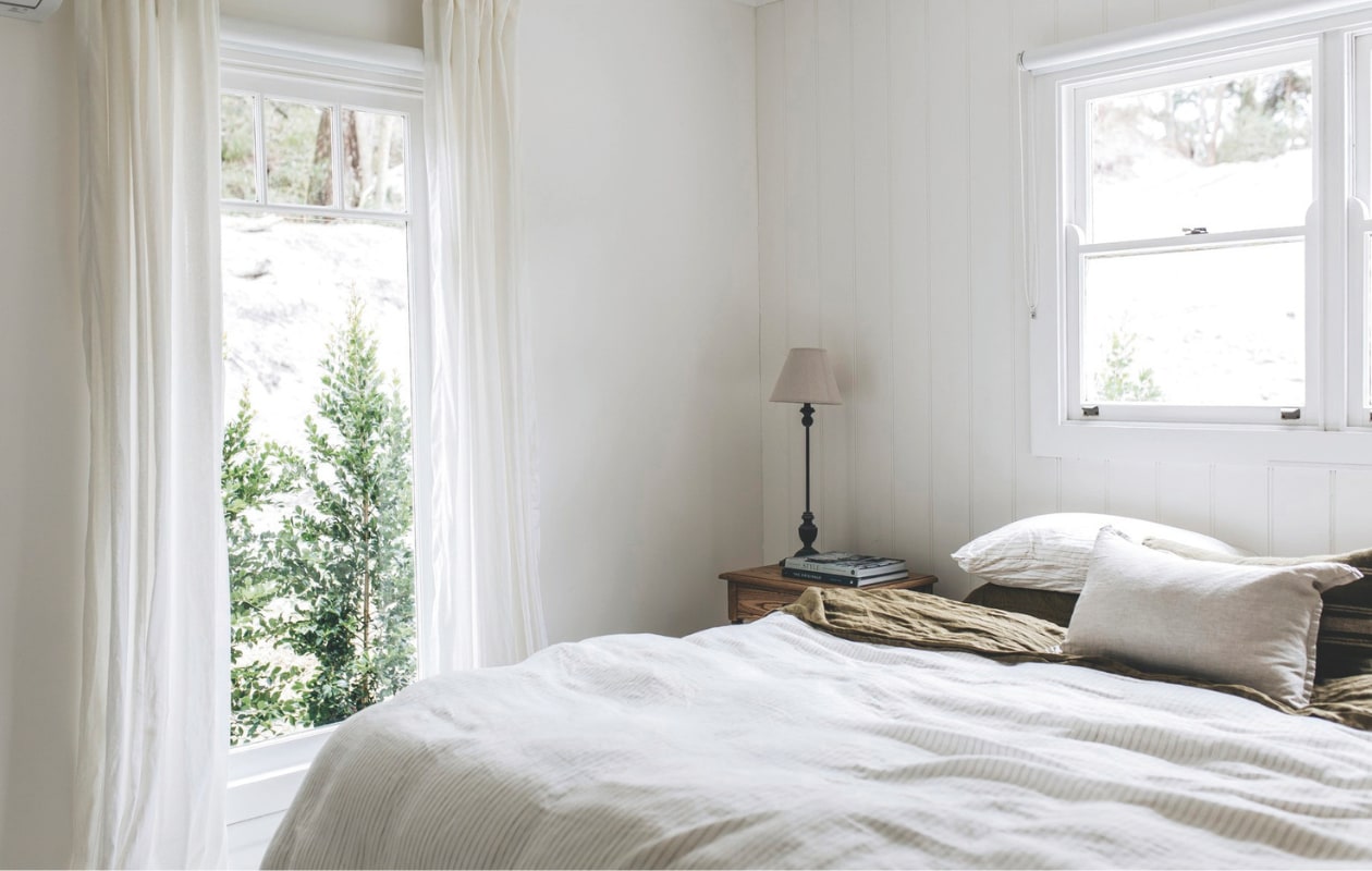 Soortgelijk: beddengoed Bonsoirs,  gordijnen Loberon. vtwonen landelijk 10-2025 | fotografie Abbie Melle