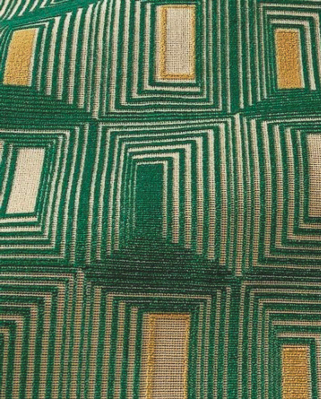 stof Trampoline, 138 cm breed, per meter € 304, pierrefrey.com via brugmanbv.nl Stijlvol Wonen 9-2025 | fotografie Jean Marc Palisse | tekst Christine Christine van der Hoff