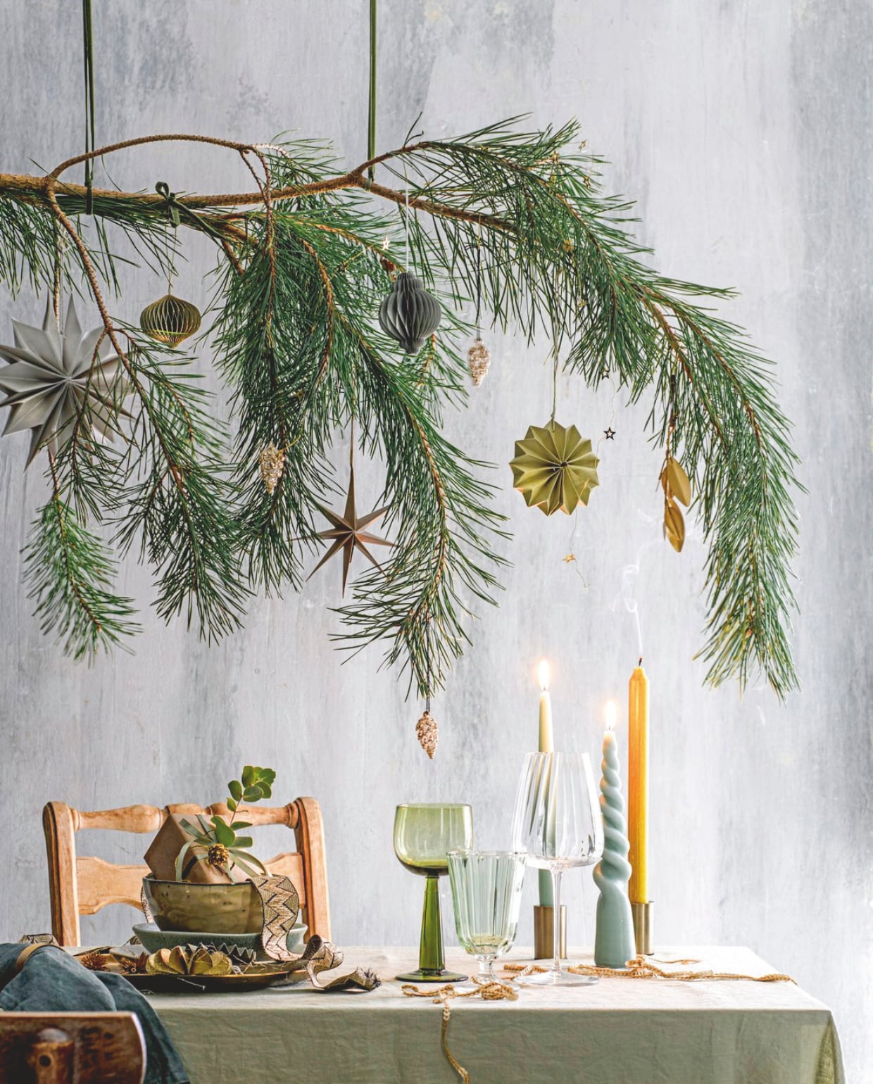 Dennenluchter vtwonen Landelijk kerstspecial | styling en DIY Janneke Peters | fotografie Louis Lemaire
