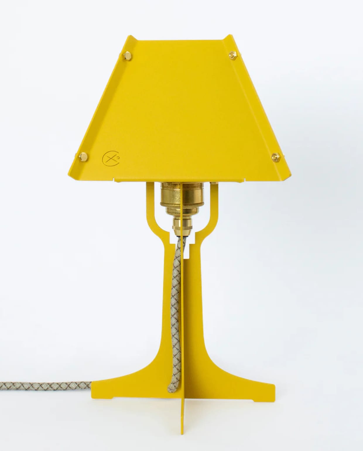 Fabricado tafellamp Lampie - geel - messing details Fabricado