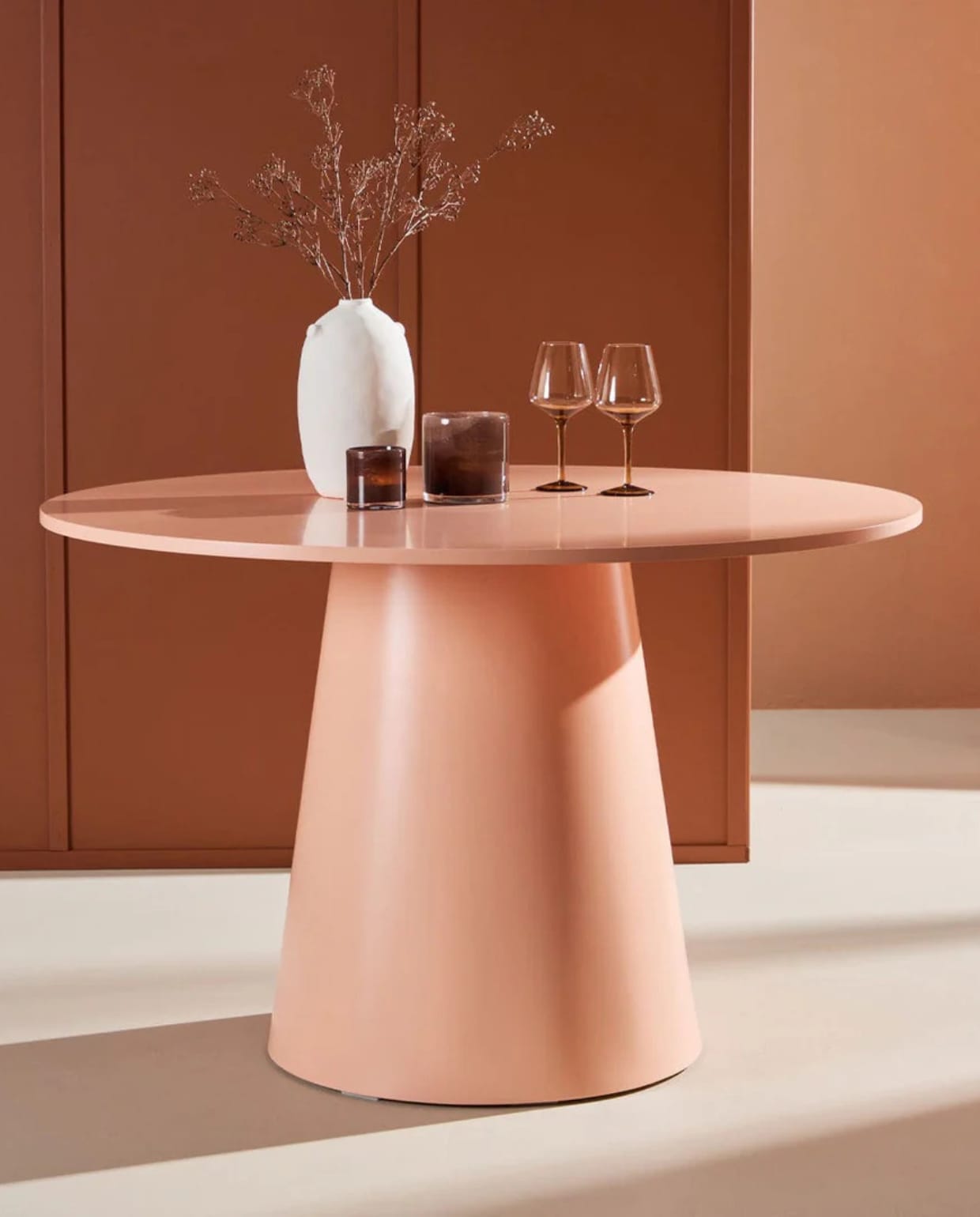 Trude Houten Eettafel Zacht Roze - Ø 120 cm