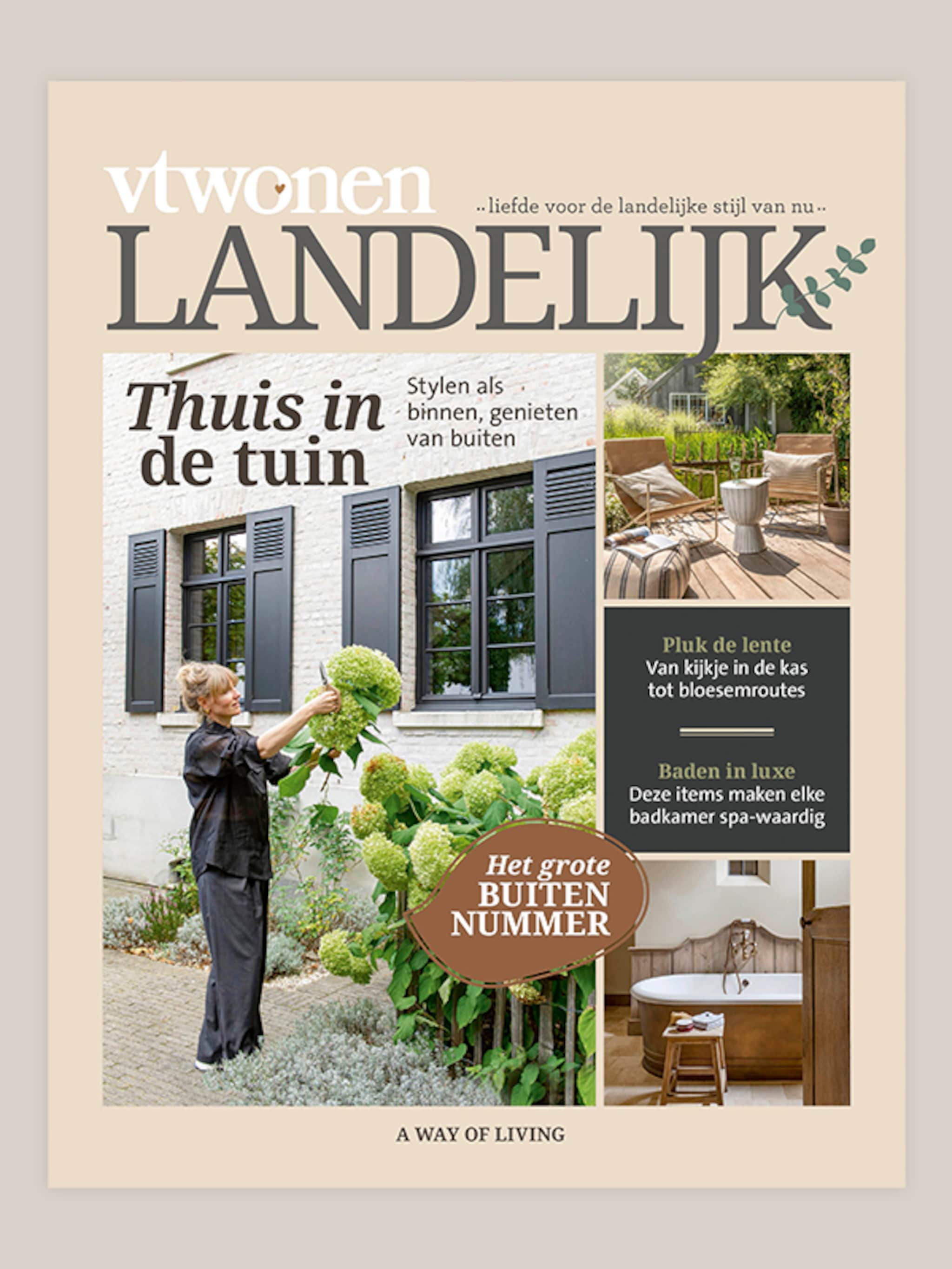 thuis in de tuin de nieuwe vtwonen landelijk ligt in de online schappen